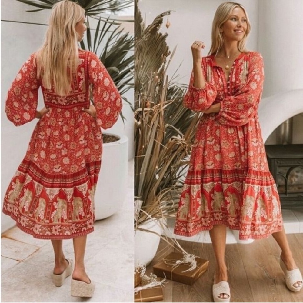 🦄 SPELL Poinciana Gown in Red 🦄